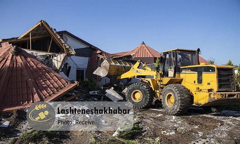جزییات تخریب ۴ دستگاه ویلای غیرمجاز در روستای فخر آباد بخش لشت نشا+ تصاویر