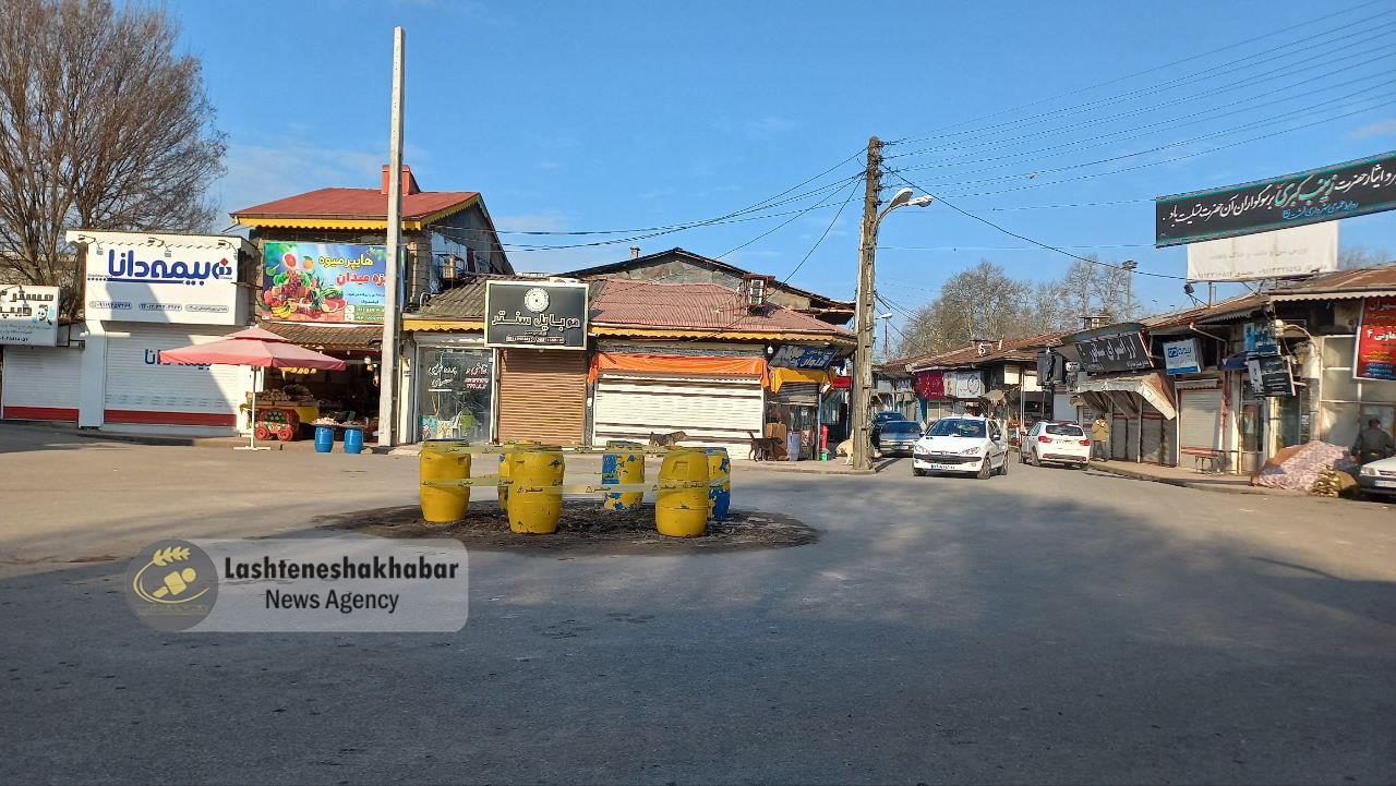 حذف نماد ساعت از میدان انقلاب لشت نشا | المان جدید پیش از عید نوروز نصب می‌شود