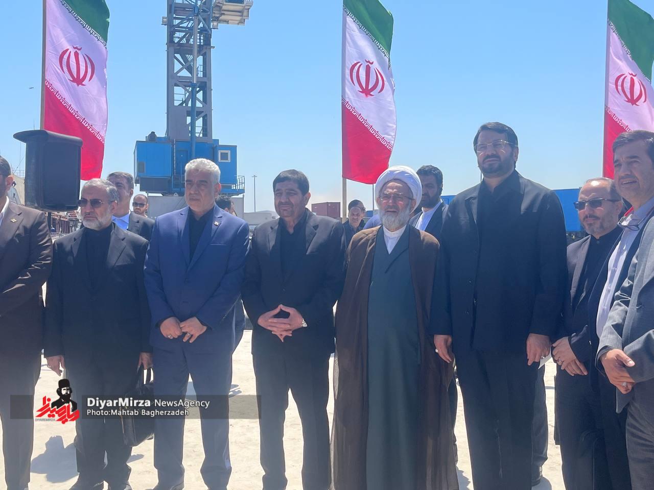 پروژه اتصال بندرکاسپین منطقه آزاد انزلی به راه آهن سراسری افتتاح شد