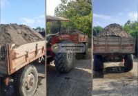 توقیف دو دستگاه تراکتور حین برداشت غیرمجاز ماسه در روستای لیچاه